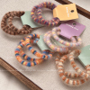 3个彩虹色橡皮筋女扎头发绳可爱秋冬高弹力耐用发圈气质加粗头绳