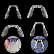 TR90板材眼镜马鞍连体单孔鼻托中间突出螺丝U型插孔透明防滑托叶