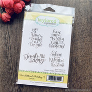 Taylored 手写假日 Handlettered holiday 2 进口橡皮印章