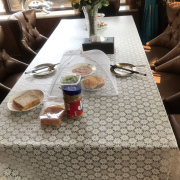 多沃桌布pvc餐桌布，防水茶几桌垫欧式蕾丝，台布茶几布长方形客厅