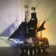 积木船拼装号加勒比，海盗黑珍珠玩具模型，益智帆船男孩礼物儿童中国