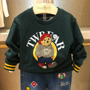 秋款小熊童装，男童圆领长袖毛圈，卫衣tkmw204901k