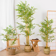 仿生竹子装饰客厅茶室，专用新中式假竹子仿真植物，盆栽仿真竹子造景