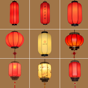 中式羊皮灯笼吊灯仿古户外新年喜庆大红灯笼庭院餐厅灯阳台茶楼灯