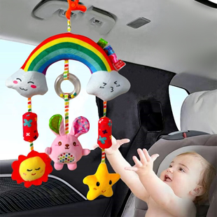 婴儿玩具推车挂件安抚0到1岁新生宝宝床铃床挂汽车扶手悬挂式风铃