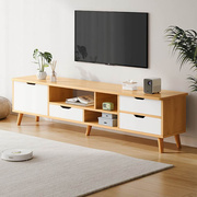 北欧电视柜现代简约卧室客厅家用小户型，实木腿茶几电视机柜组合