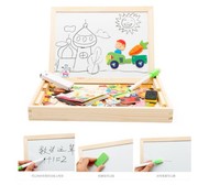 双面画板双面卡通涂鸦拼拼乐儿童拼图木制画板绘画幼儿园