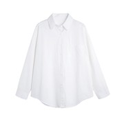 欧洲站白衬衫女2022年洋气时尚设计感M小众长袖内搭叠穿大码