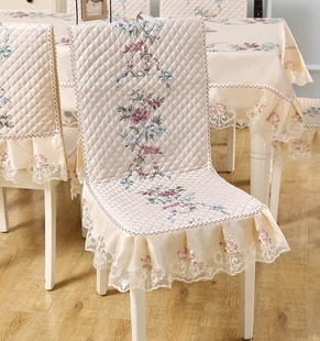 连体椅子套罩高端家用餐桌布套装实木椅子坐垫加厚靠背，通用凳子套