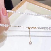 DIY手工配件 S925纯银珍珠项链手链延长尾链扣子可调节维修搭扣女