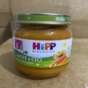 意大利版HIPP喜宝肉泥2段胡萝卜鹰嘴豆泥蔬菜泥进口辅食宝宝80克