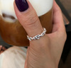 韩国极简925纯银星星戒指，女小众设计感ins网红复古开口指环不掉色