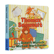 Thomas' Snowsuit 蒙施爷爷英文原版绘本 Robert Munsch 爆笑故事 纸板书