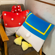 迪士尼正版米奇米妮毛绒玩具，方形沙发靠垫椅子靠背办公室坐垫床头