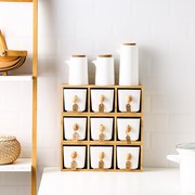 创意日式陶瓷调味罐厨房调料盒多格调味盒盐罐糖调味瓶罐自由搭配