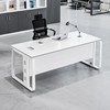 办公桌简约现代老板经理主管桌，办公室桌椅组合家用单人白色电脑桌