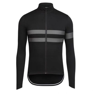 黑灰简约款2021单车服长袖套装透气夏季自行车服山地车速滑服