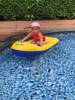 板加厚儿童冲浪游泳滑水手水上充气浮水床板小孩，带把坐艇上玩具船