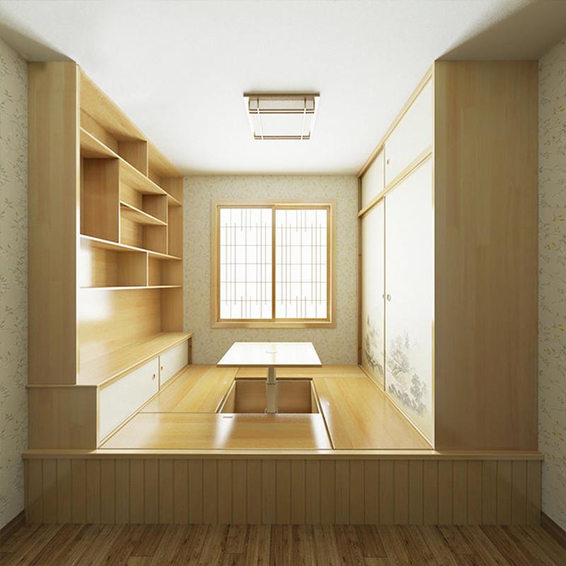 高档榻榻米床衣柜一体定制整体日式格子门实木塌塌米地台和室全屋