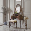 美式梳妆台实木卧室欧式化妆桌，简约现代法式轻奢小户型复古化妆镜