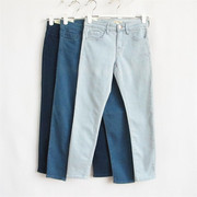 f21a-13-8-1-3纯色，低腰七分裤女牛仔裤，185013