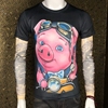 猩猩猴子动物短袖男胖子t恤衫3d创意个性可爱小猪头印花恶搞衣服