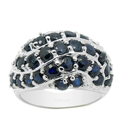 贵菲尔珠宝    925银天然蓝宝石戒指  豪华款CY -JK385