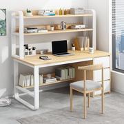 家用卧室书桌书架一体桌简易电脑台式桌宿舍，小型写字桌办公桌子