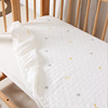 婴儿纯棉床笠四季a类纱布床垫，套拼接床床罩宝宝刺绣床垫套可定制