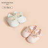 modomoma新生儿用品婴儿鞋子，春装公主女宝洋气，蕾丝薄款软底学步鞋