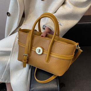 韩国流行复古包包2024高级质感，女包时尚通勤手提包百搭托特包