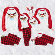 圣诞睡衣亲子全家福，一家四口可爱小鹿居家服家庭，三人秋款长袖套装