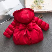 女童装冬季加厚棉衣1-2-4岁3女宝宝洋气棉袄，婴儿冬装棉服保暖外套