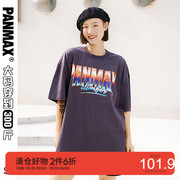 PANMAX大码男装潮牌美式休闲字母logo印花男士短袖T恤夏季宽松潮