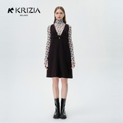 kkrizia2023夏季黑色，无袖高腰背心连衣裙，高级感小黑裙a字裙