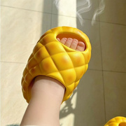 速发菠萝面包拖鞋网红创意奶黄水果凉鞋1一2岁儿童轻便卫生间防滑