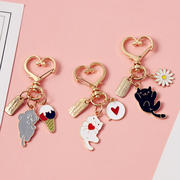 韩国ins卡通可爱猫和老鼠钥匙扣airpods保护套汤姆杰瑞挂链包挂饰(包挂饰)