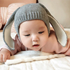婴儿帽子秋冬0-3-6-12月男女宝宝可爱新生儿加厚保暖儿童毛线帽加