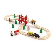 托马斯榉木轨道小火车套装木制模型玩具玩具车木质积木电动