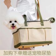 韩式手提猫包猫咪外出包帆布秋冬季单肩小型犬泰迪比熊狗狗宠物包