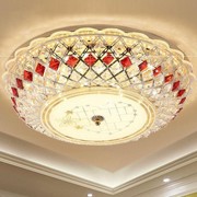 led吸顶灯欧式圆形水晶卧室灯，房间餐厅客厅婚房灯具走廊大厅灯饰