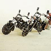 手工创意家居摆件大号霸气链条摩托车模型装饰M105二色选