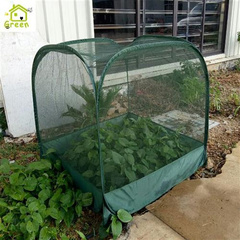 花园暖房钢丝可折叠花卉遮阳棚蔬菜多肉植物防鸟网罩家用小型花棚