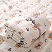 日系六层婴儿盖毯纯棉纱布，新生儿浴巾宝宝，方形毛巾被儿童空调被子