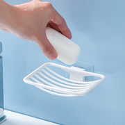 创意免打孔肥皂盒卫生间简约壁挂香皂盒浴室置物架吸盘双层肥皂架