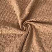 进口咖啡色驼色针织水洗肌理羊毛，亚麻混纺面料半裙上衣服装布料