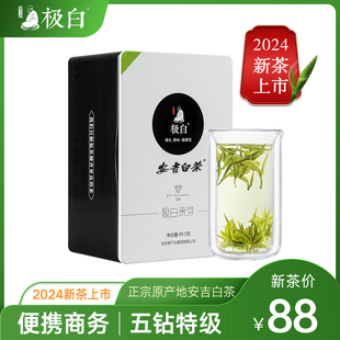 2024新茶绿茶上市极白安吉白茶，特级49.5g原产地春茶明前送礼茶叶