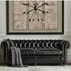 新古典黑色皮艺欧式真皮沙发高档复古美式样板房123客厅组合沙发