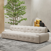意式极简罗奇堡布艺沙发，现代简约大小户型，客厅写意空间设计师沙发