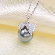 diy珍珠配件s925银套链，遮瑕款珍珠，玉石吊坠带链配8-10mm圆椭珠